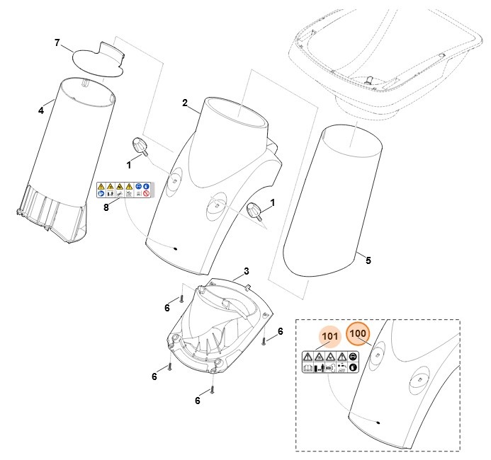 Dolna część leja, Stihl 60117017901