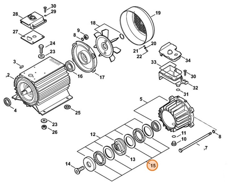 Łożysko igłowe, Stihl 47807642300