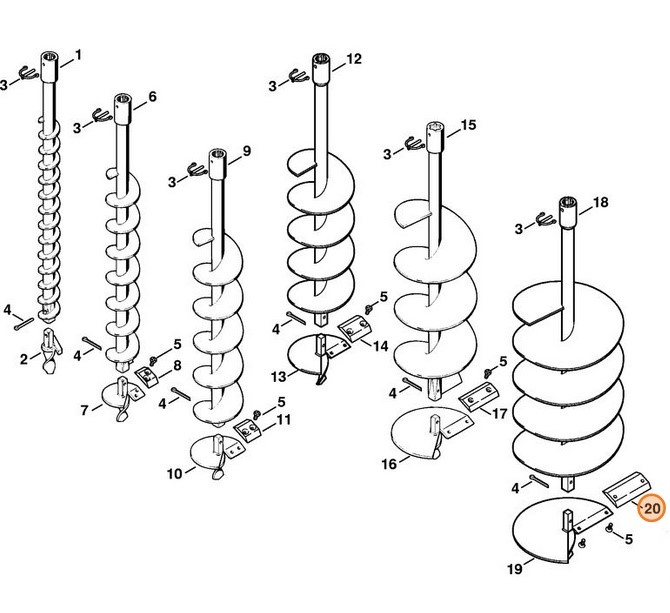 Nóż / noże Ø 200 mm, Stihl 44046823105