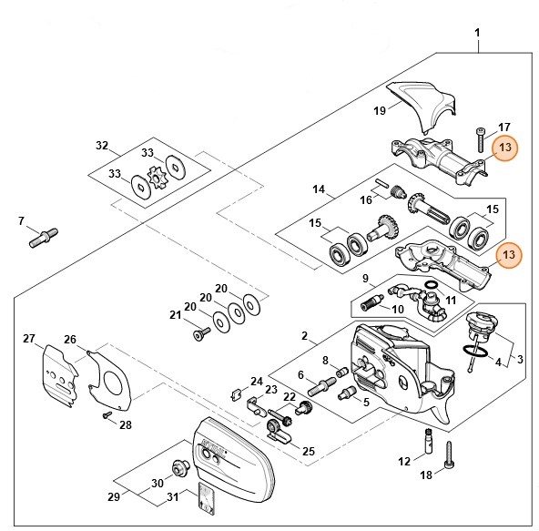 Obudowa przekładni, Stihl 41826400553