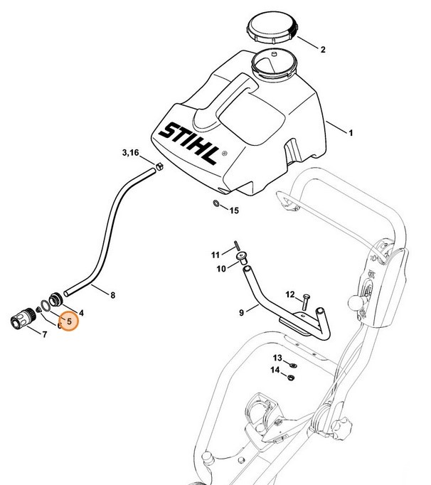 Okrągły pierścień uszczelniający 25x2,5, Stihl 96459452820