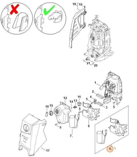 Kondensator z osłoną, Stihl 49506001903