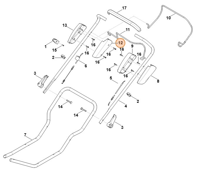 Połówka obudowy, Stihl 63837640602