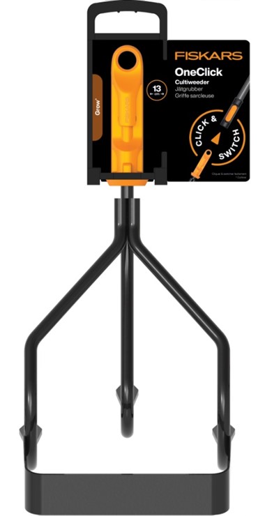 Głowica kultywator z motyką ogrodowy OneClick, Fiskars 1080685