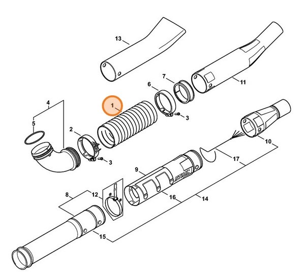 Wąż fałdzisty, Stihl 42827016100