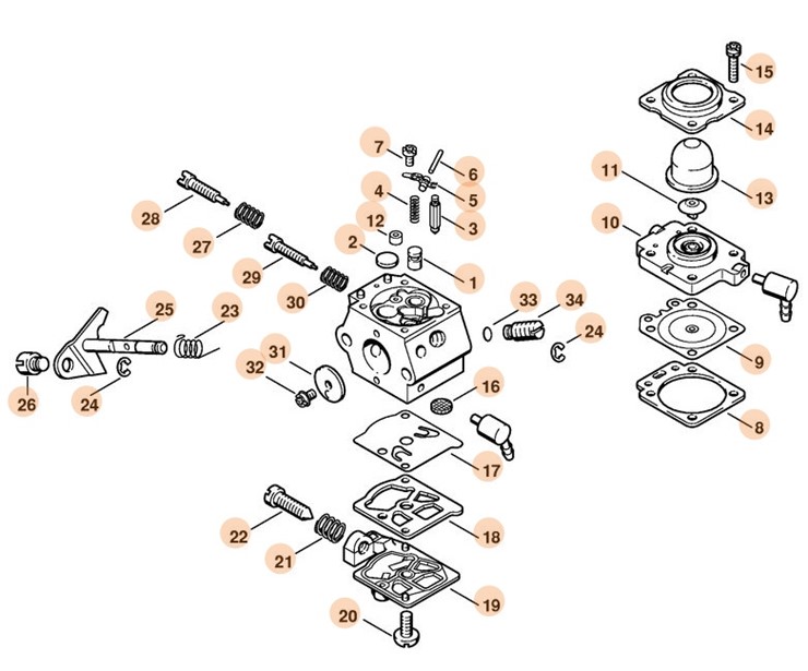 Gaźnik WT-227F, Stihl 41331200600