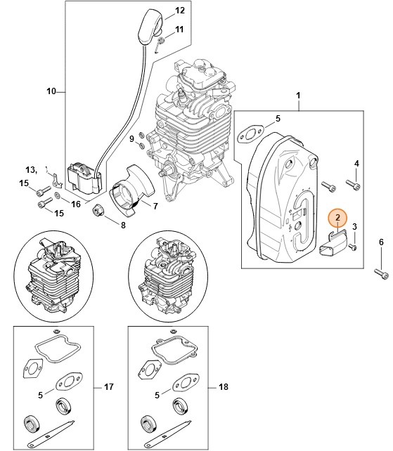 Sterownik strumienia spalin, Stihl 42821458100