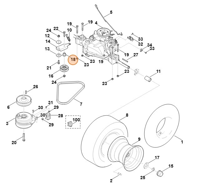 Tulejka odległościowa, Stihl 61407642815