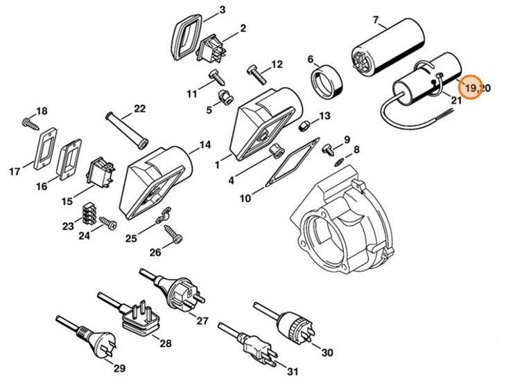 Kondensator, Stihl 47216051005