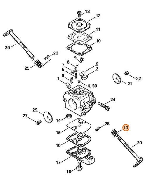 Sprężyna, Stihl 11231223000