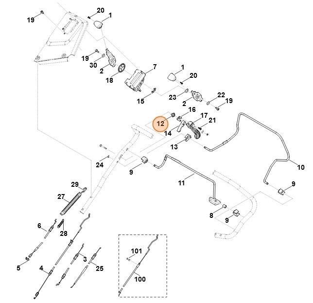 Tulejka łożyska, Stihl 63751623700