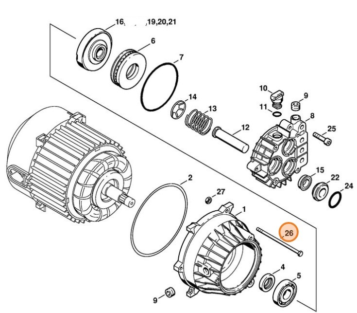 Śruba z łbem sześciokątnym M5x95, Stihl 90083191065