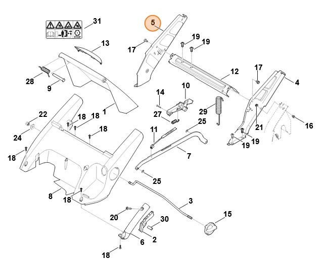 Wspornik, str. prawa, Stihl 63407036205