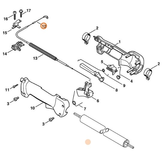 Cięgno sterowania główną przepustnicą, 41341801107