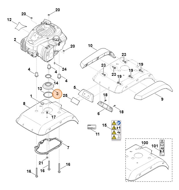 Pierścień uszczelniający, Stihl 62417161900