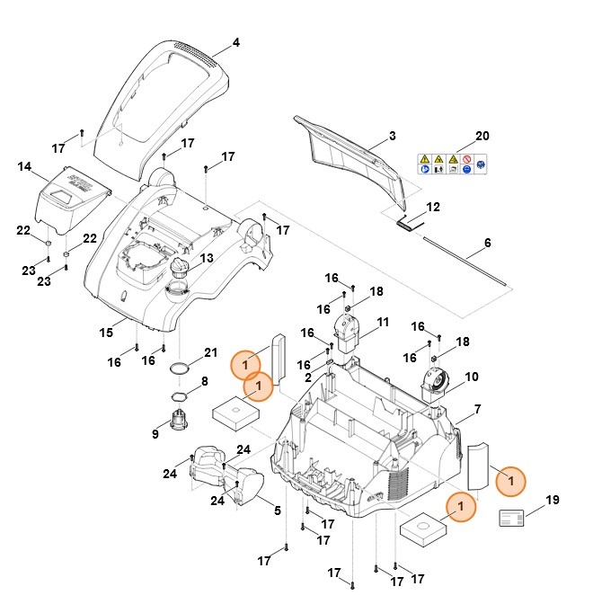 Zestaw filtrów, Stihl 62910071090