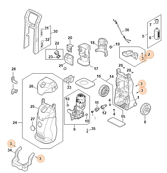 Uchwyt dysz, Stihl RE025007520