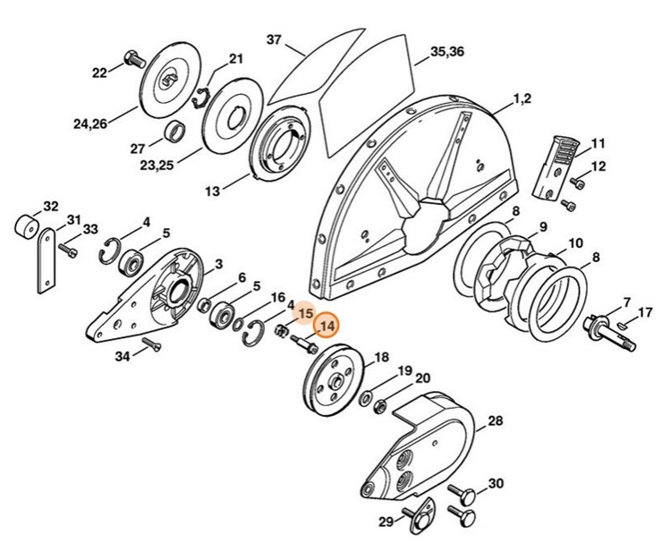 Śruba napinająca, Stihl 42237109500