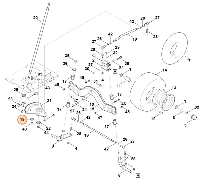 Tulejka łożyska, Stihl 61657633000