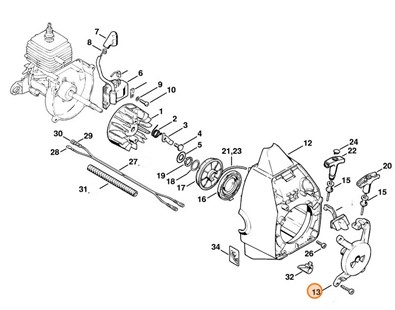 Obudowa urządzenia rozruchowego, Stihl 41301950700