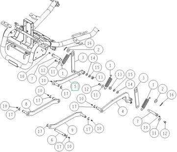 Ramię łącznika tylnego (R) , Orec 0329-5050H 