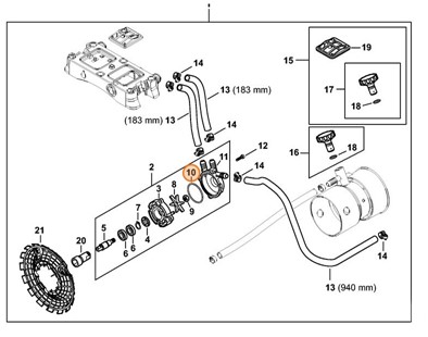 Okrągły pierścień uszczelniający 48x3,5, Stihl 96459458126