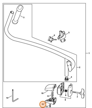 Okładzina zaciskowa, Stihl 42827910901