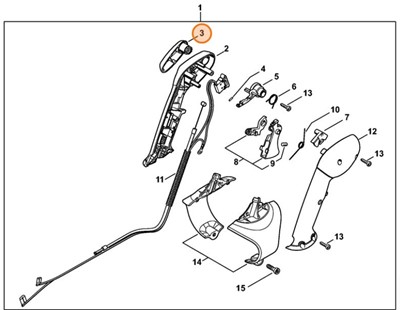 Dźwignia nastawcza, Stihl 42821822900