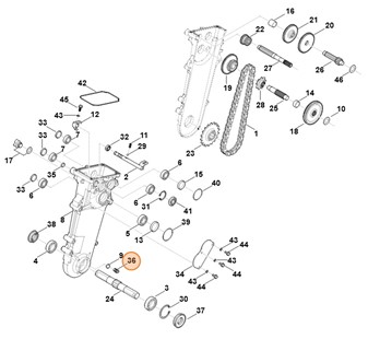 Korek spustu oleju, Stihl 62506464800