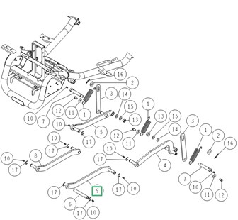 Ramię przedniego łącznika (L) , Orec 0349-5030H