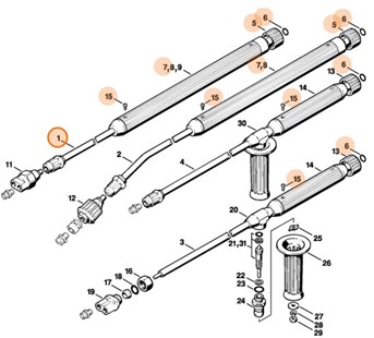 Lanca natryskowa 350 mm, Stihl 49255000900