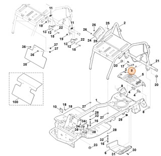 Tulejka z kołnierzem, Stihl 61407633200