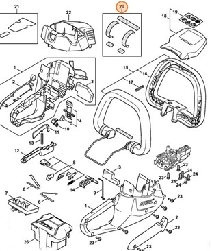 Zestaw uszczelek, Stihl 45210071600