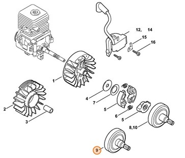 Bęben sprzęgłowy, Stihl 41441602904