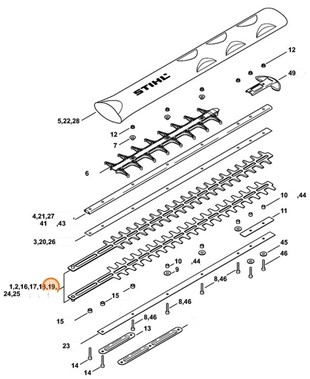 Nóż / noże 600 mm / 24" T, Stihl 42377106059