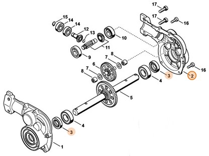Obudowa przekładni, Stihl 46016400503