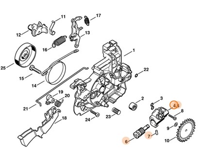 Pompa olejowa, Stihl 12086403250