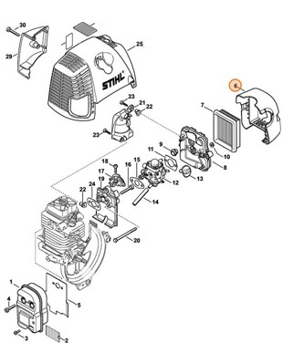 Pokrywa filtra, Stihl 41801401005