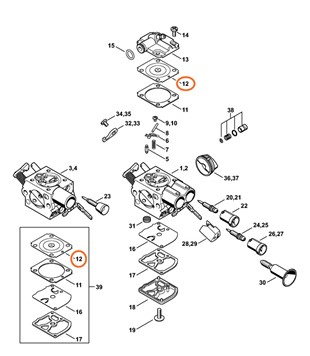 Membrana sterująca, Stihl 11411214730