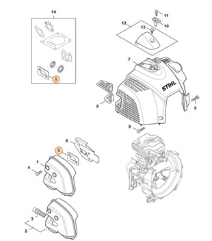 Uszczelka tłumika wydechu spalin, 41471490601