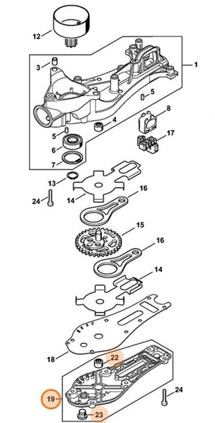 Pokrywa przekładni, Stihl 42376405806