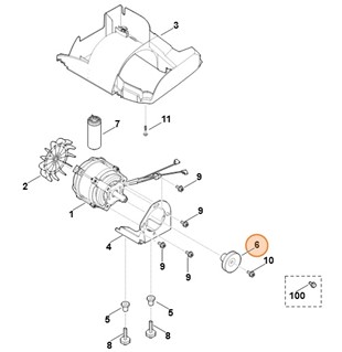 Koło paska klinowego, Stihl 62907041005