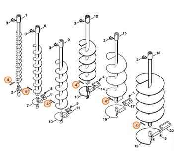 Zawleczka 4,5x40, Stihl 93950212360