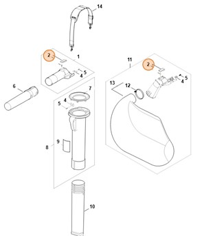 Dźwignia mechanizmu ryglującego, Stihl SA024303400