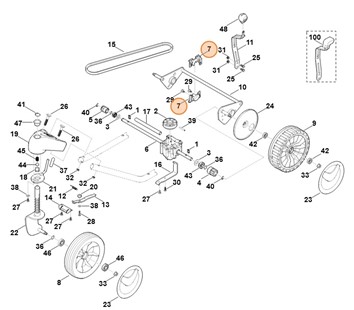 Uchwyt osi, Stihl 63367041210