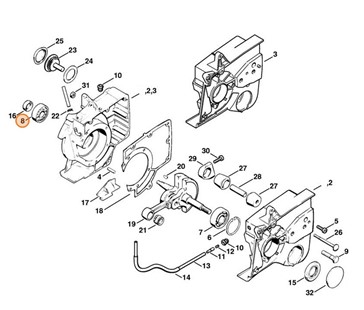 Łożysko kulkowe 6203, Stihl 95030030443