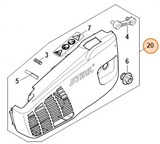 Pokrywa koła napędu łańcucha, Stihl 11376401712