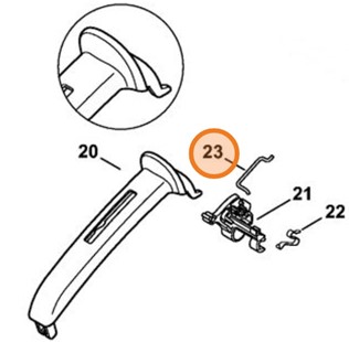 Cięgno sterowania układem rozruchowym, Stihl 11401851900