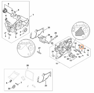 Sworzeń 2,6x8, Stihl 00009741200