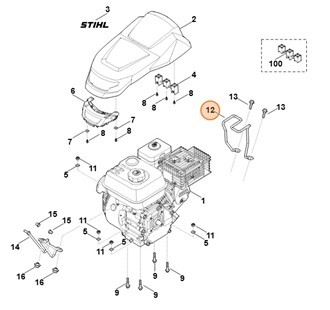 Uchwyt tylny, Stihl 62507162505